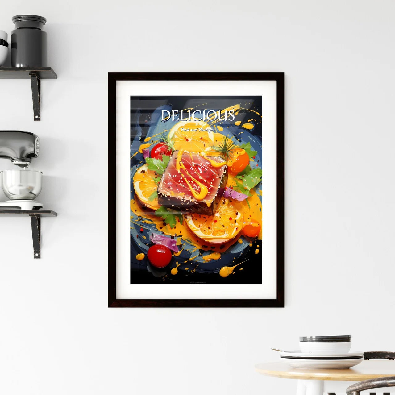 Seared Yellow Fin Tuna With Sesame Seeds Swe Framed Print