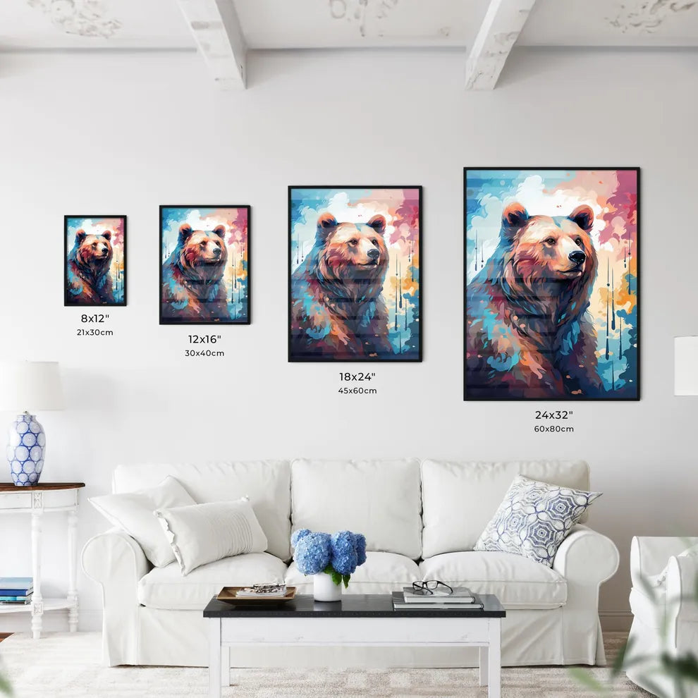 Silhouette Bear Isolated On White Background  Size Chart