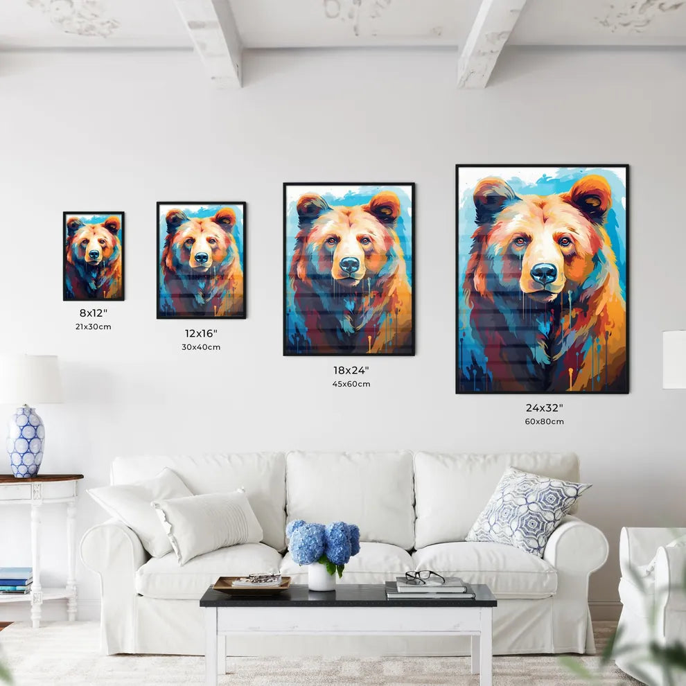 Silhouette Bear Isolated On White Background  Size Chart