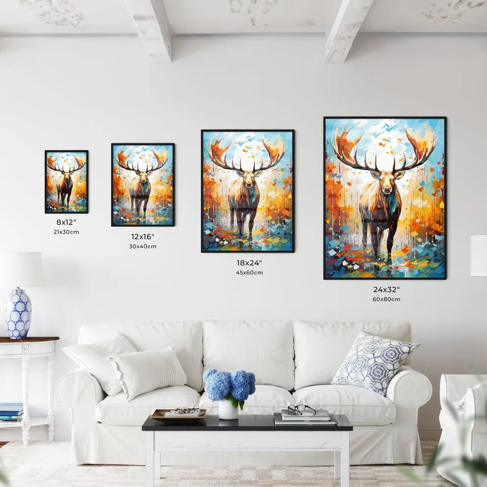 Silhouette Moose On White Background  Size Chart