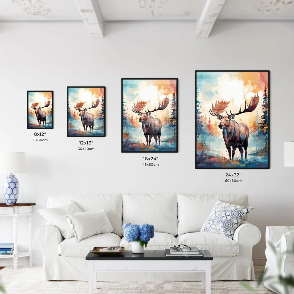 Silhouette Moose On White Background  Size Chart