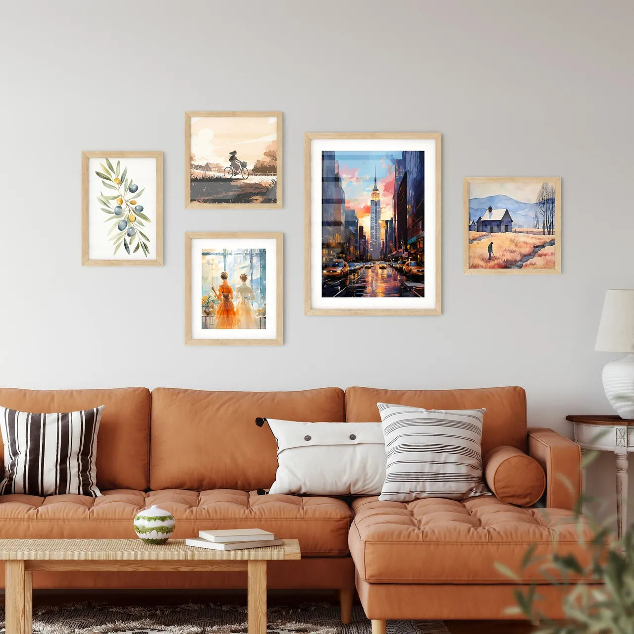 Skyscrapers Of Manhattan New York Usa - A City Street With Cars And A Tall Building Interior Design