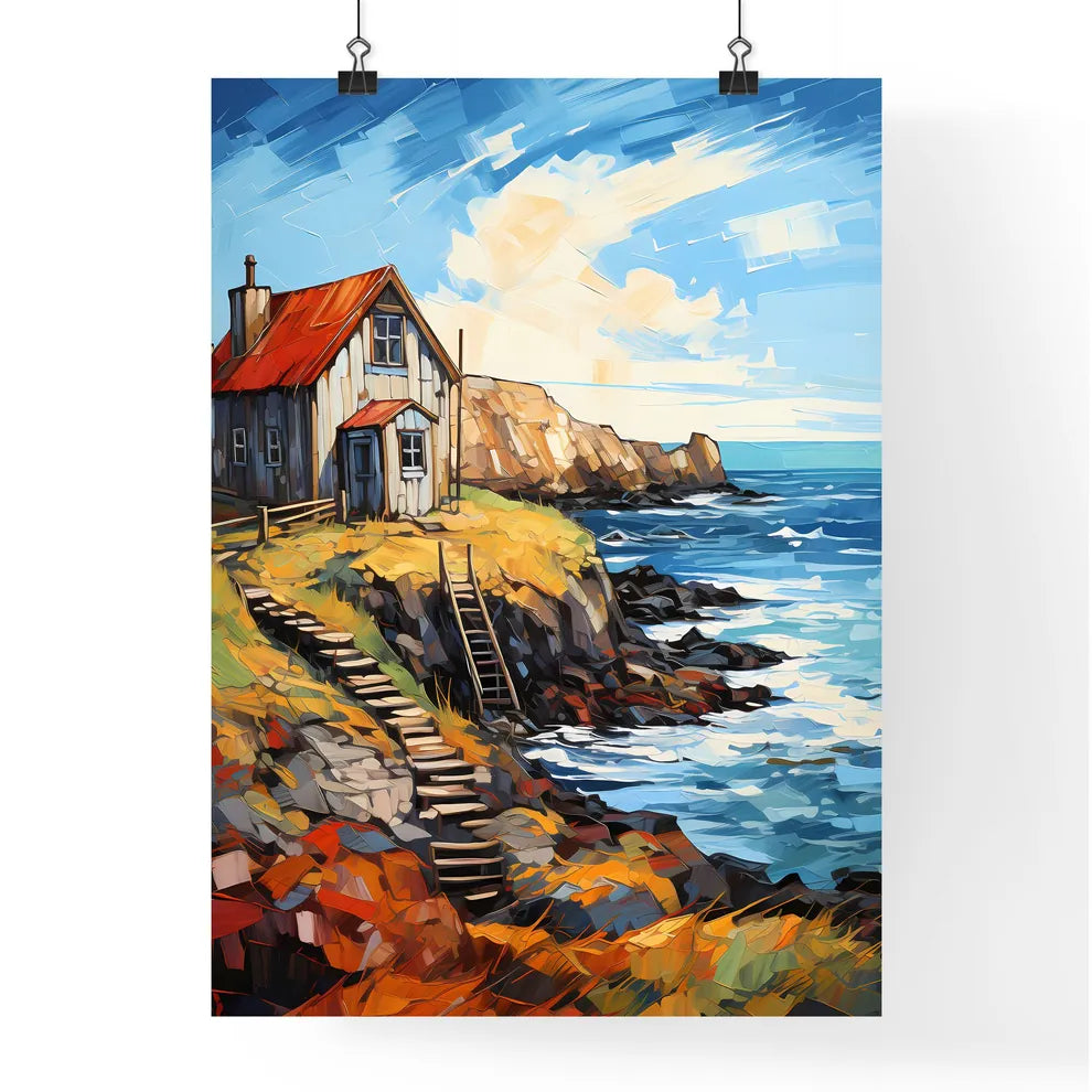 Solitary House On The Donegal Coast Ireland - A House On A Cliff By The Ocean Poster