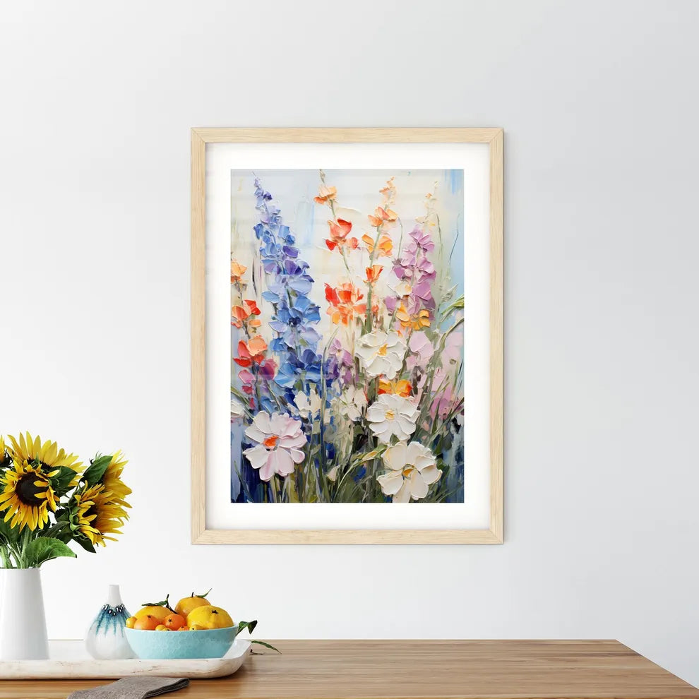 Some Flowers In The Garden - A Painting O Framed Print