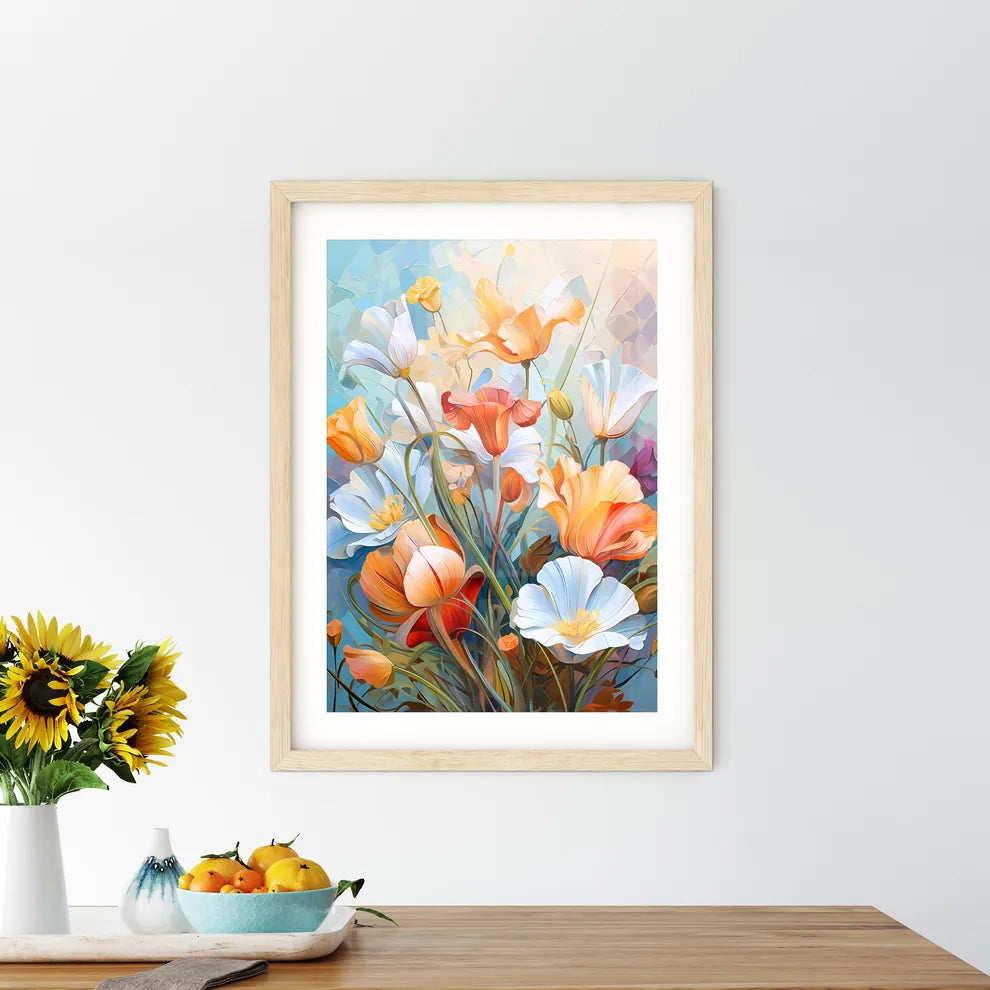 Some Flowers In The Garden - A Painting O Framed Print
