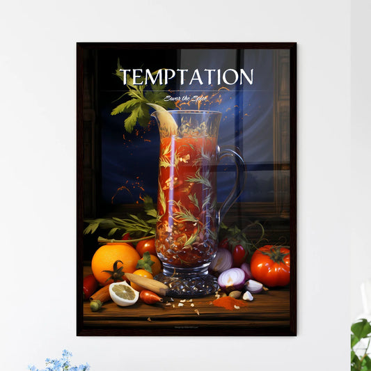 Spicy Bloody Mary - A Glass Pitcher With A L - Framed Art Print