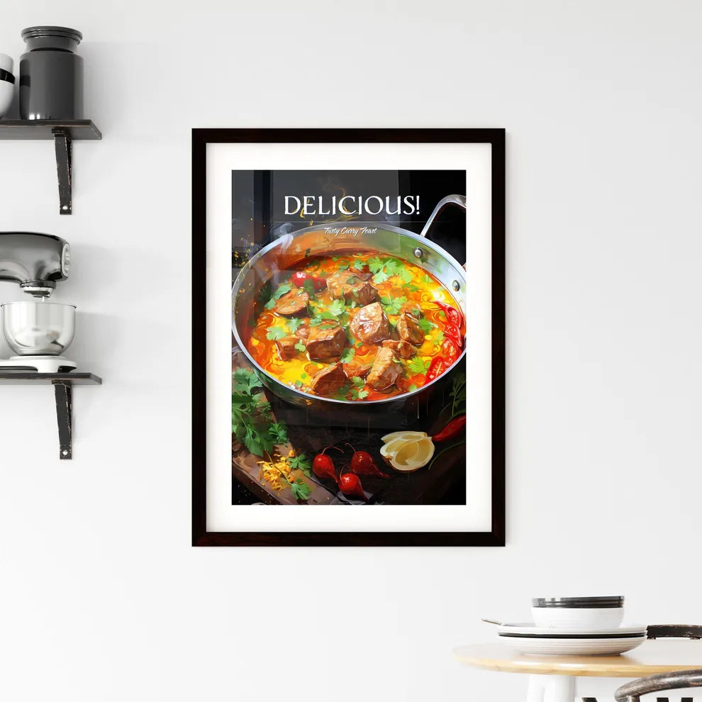 Spicy Mutton Curry Indian Style - A Pot Of S Framed Print