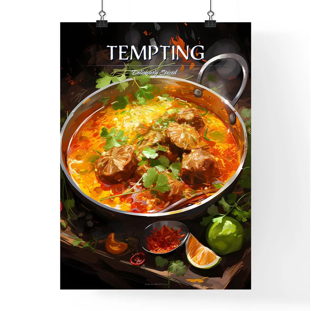 Spicy Mutton Curry Indian Style - A Pot Of S Poster
