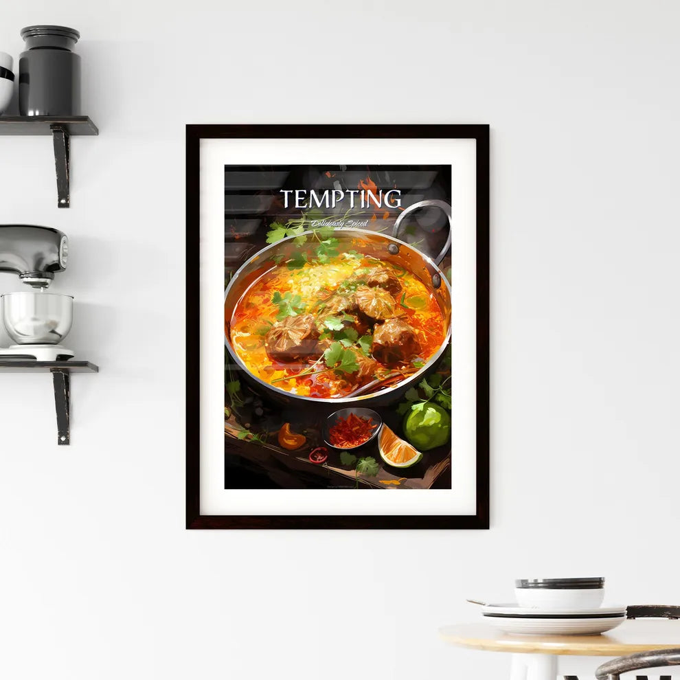 Spicy Mutton Curry Indian Style - A Pot Of S Framed Print