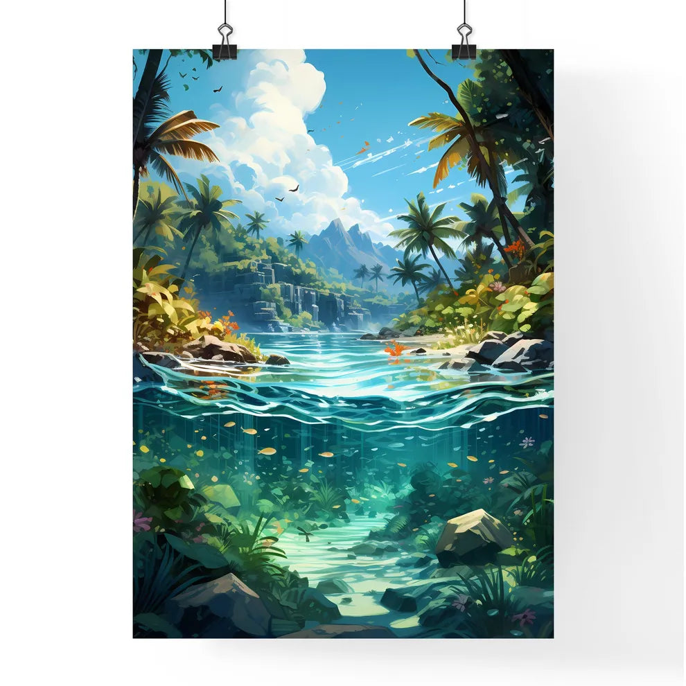 Split Shot Of Tropical Island - A Tropical L Poster