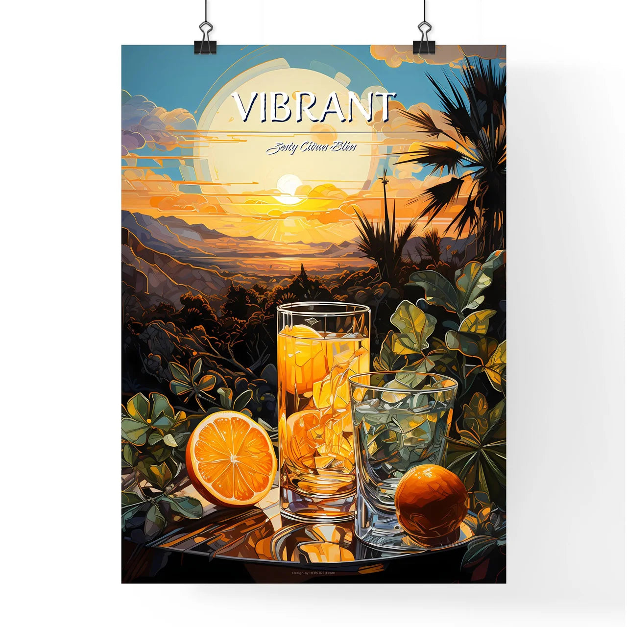 Tequila Sunrise - A Glass Of Orange Juice  Poster