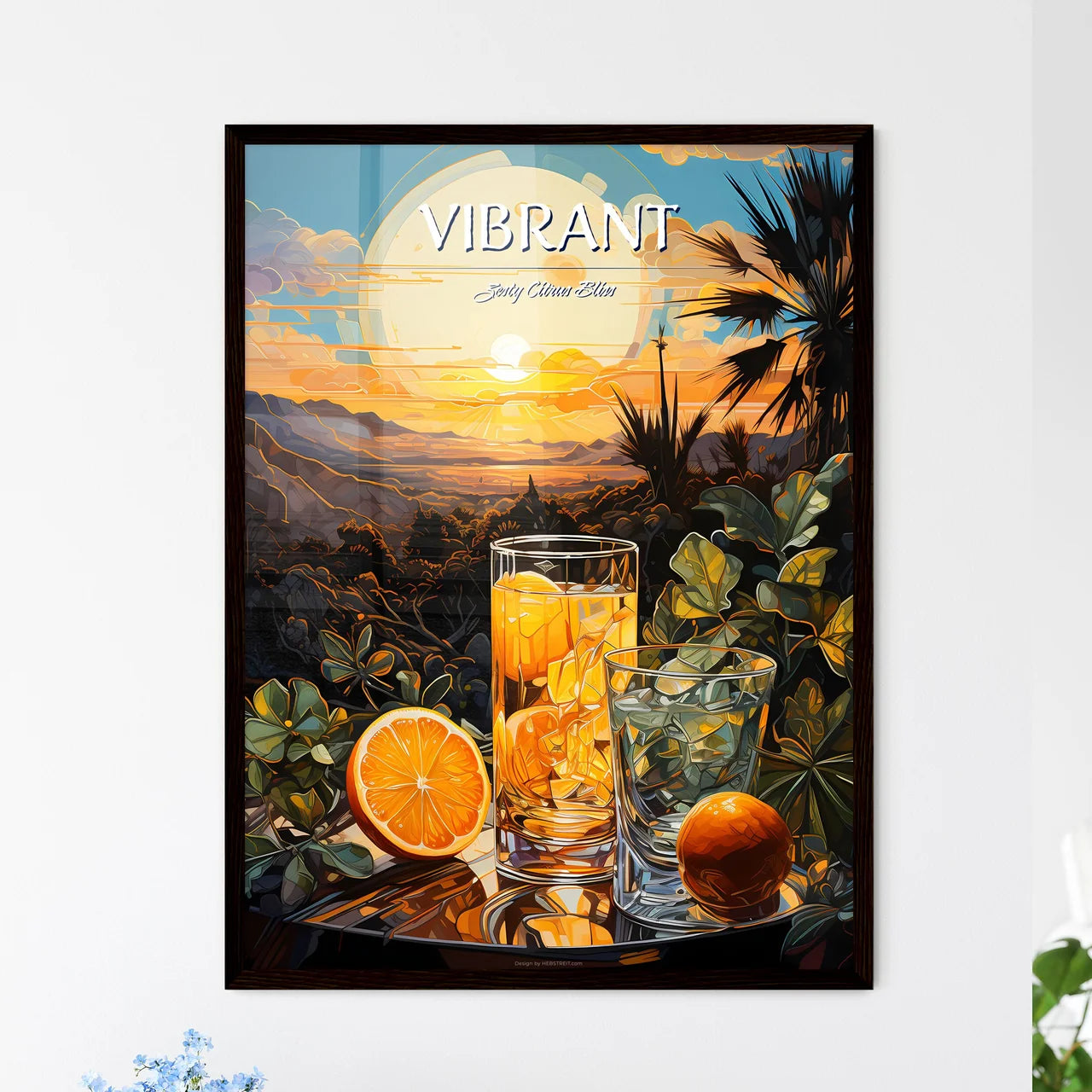 Tequila Sunrise - A Glass Of Orange Juice  - Framed Art Print
