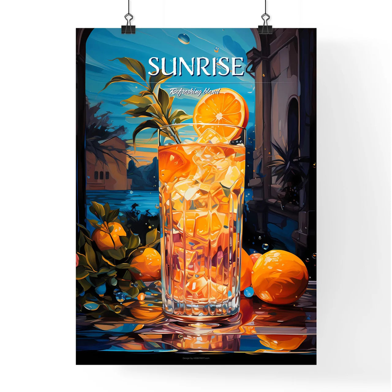 Tequila Sunrise - A Glass Of Orange Juice  Poster