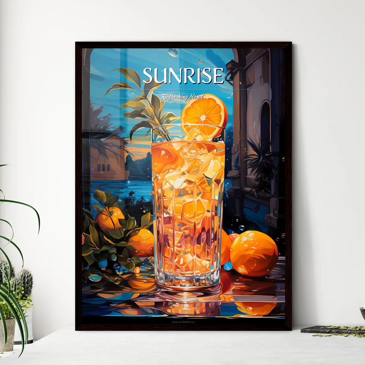 Tequila Sunrise - A Glass Of Orange Juice  - Framed Art Print