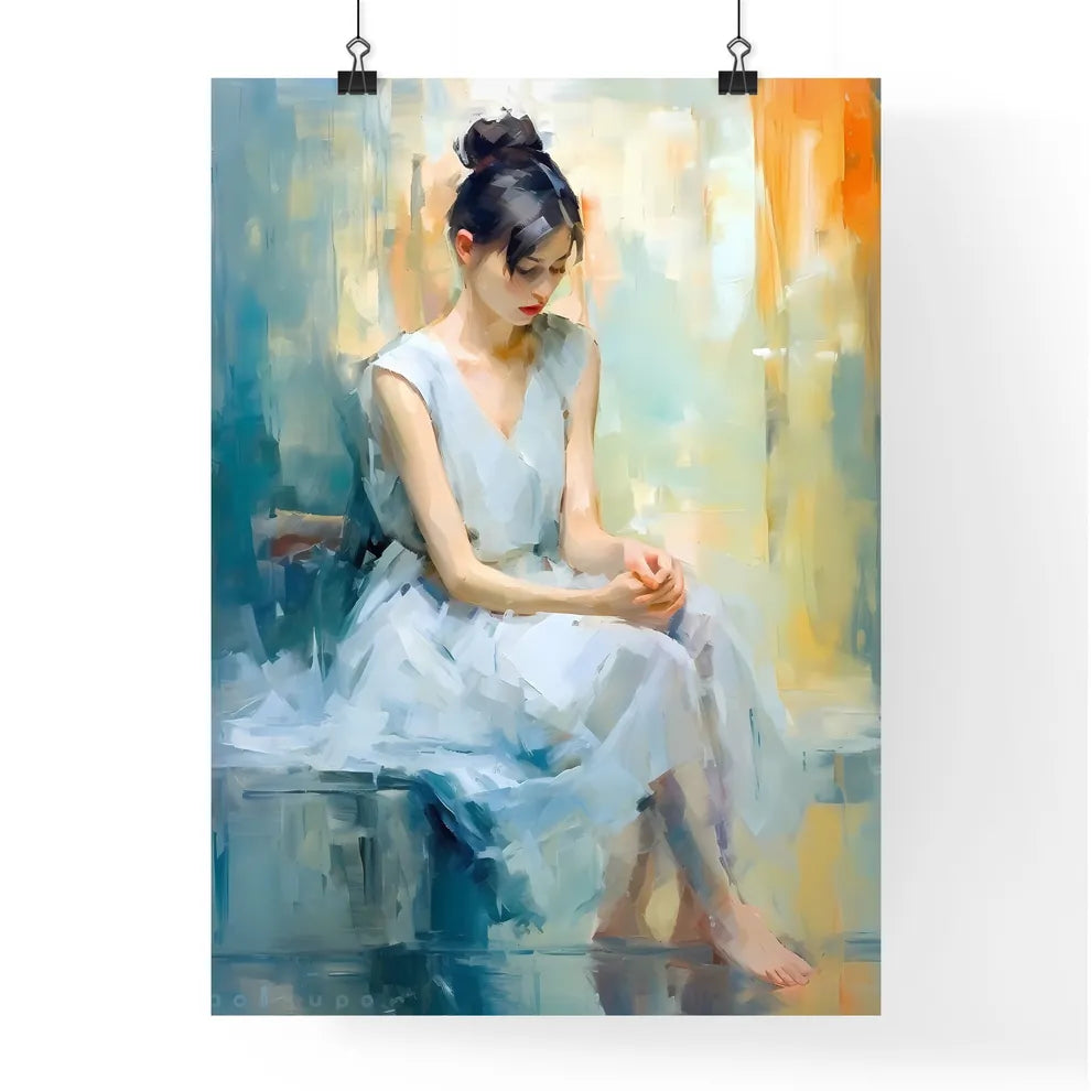 The Ballerina Sitting Near A Mirror - A Pain Poster