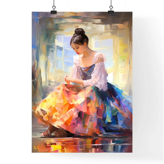 The Ballerina Sitting Near A Mirror - A Woma Poster
