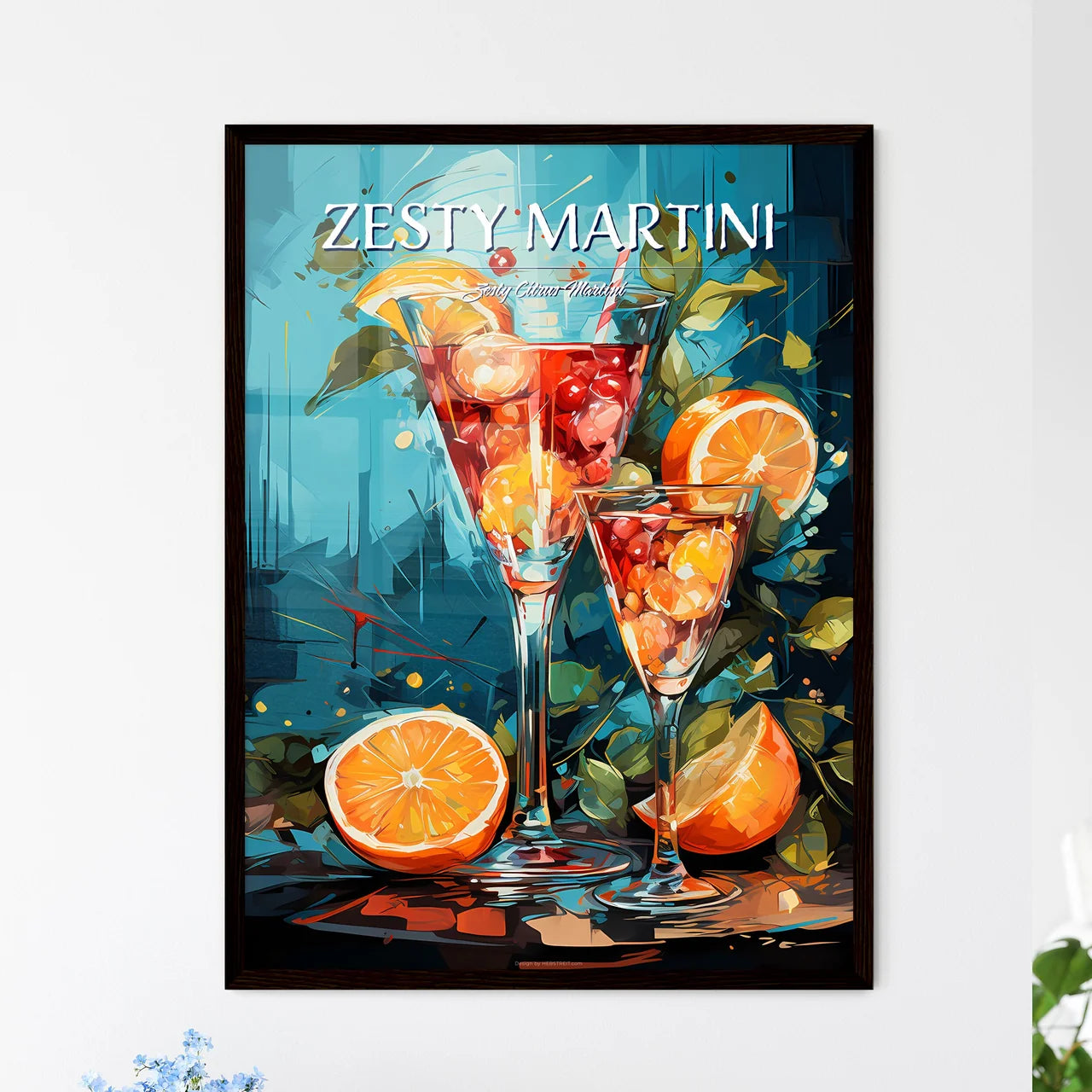 The Blood Orange Martini Is A Zingy Cocktail - Framed Art Print