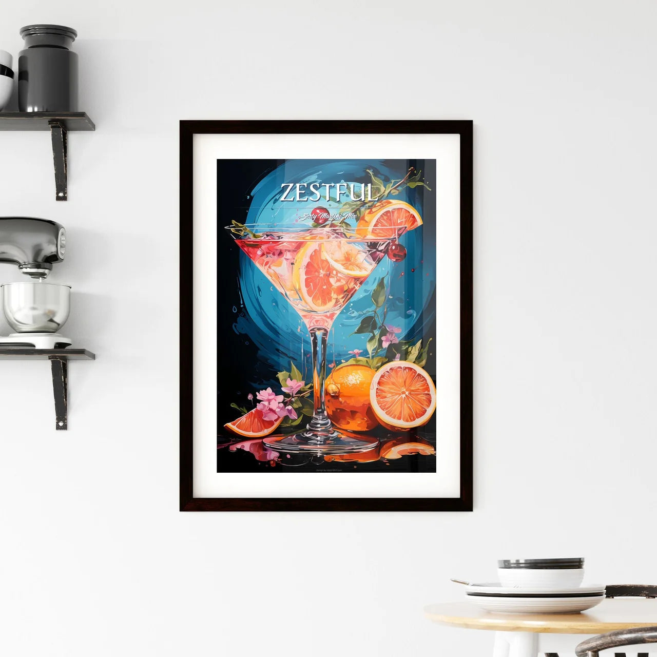 The Blood Orange Martini Is A Zingy Cocktail Framed Print