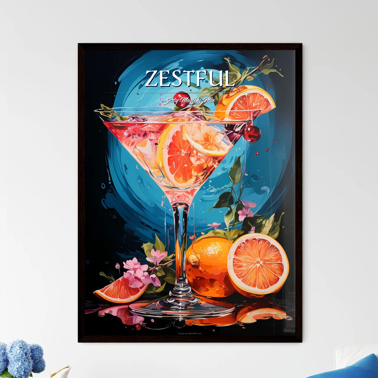 The Blood Orange Martini Is A Zingy Cocktail - Framed Art Print