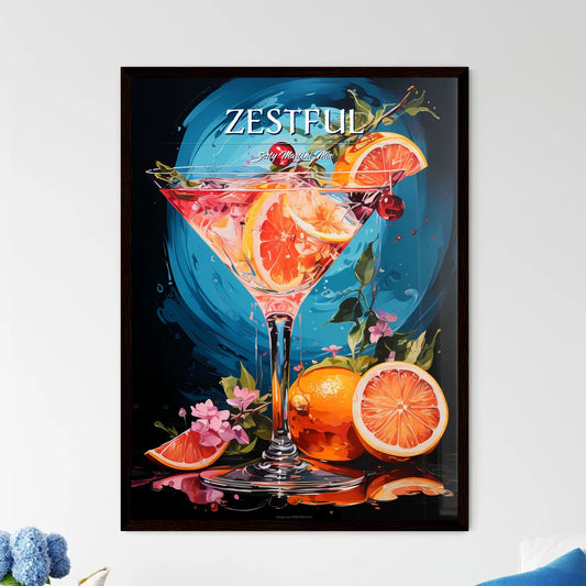The Blood Orange Martini Is A Zingy Cocktail - Framed Art Print