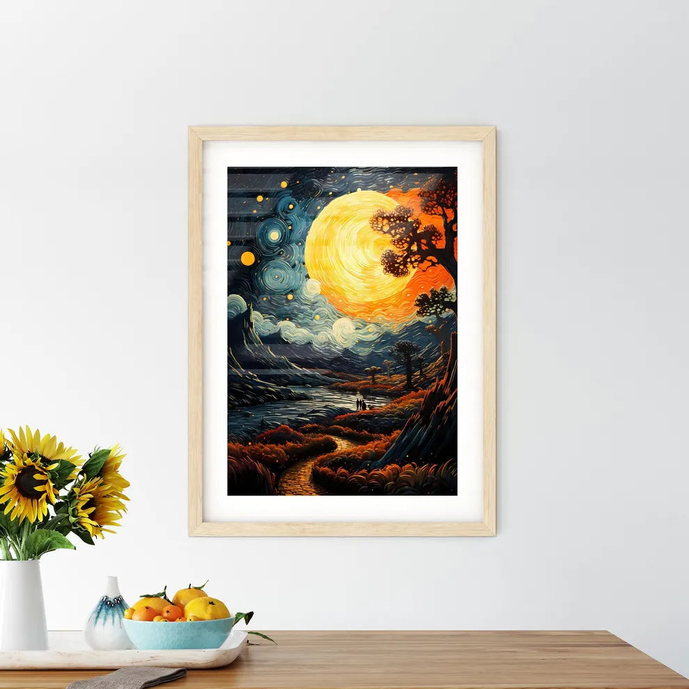 The Full Moon Through A 0 Framed Print