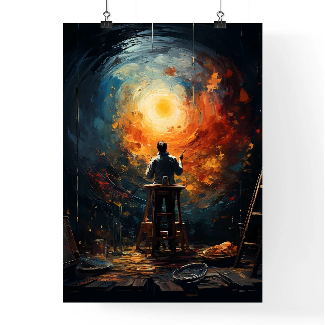 The Full Moon Through A 0 Poster