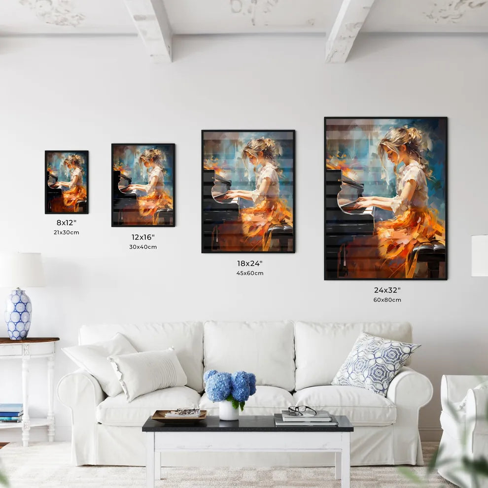 The Girl Playing On The Piano - A Woman Play - Kitchen Hangings