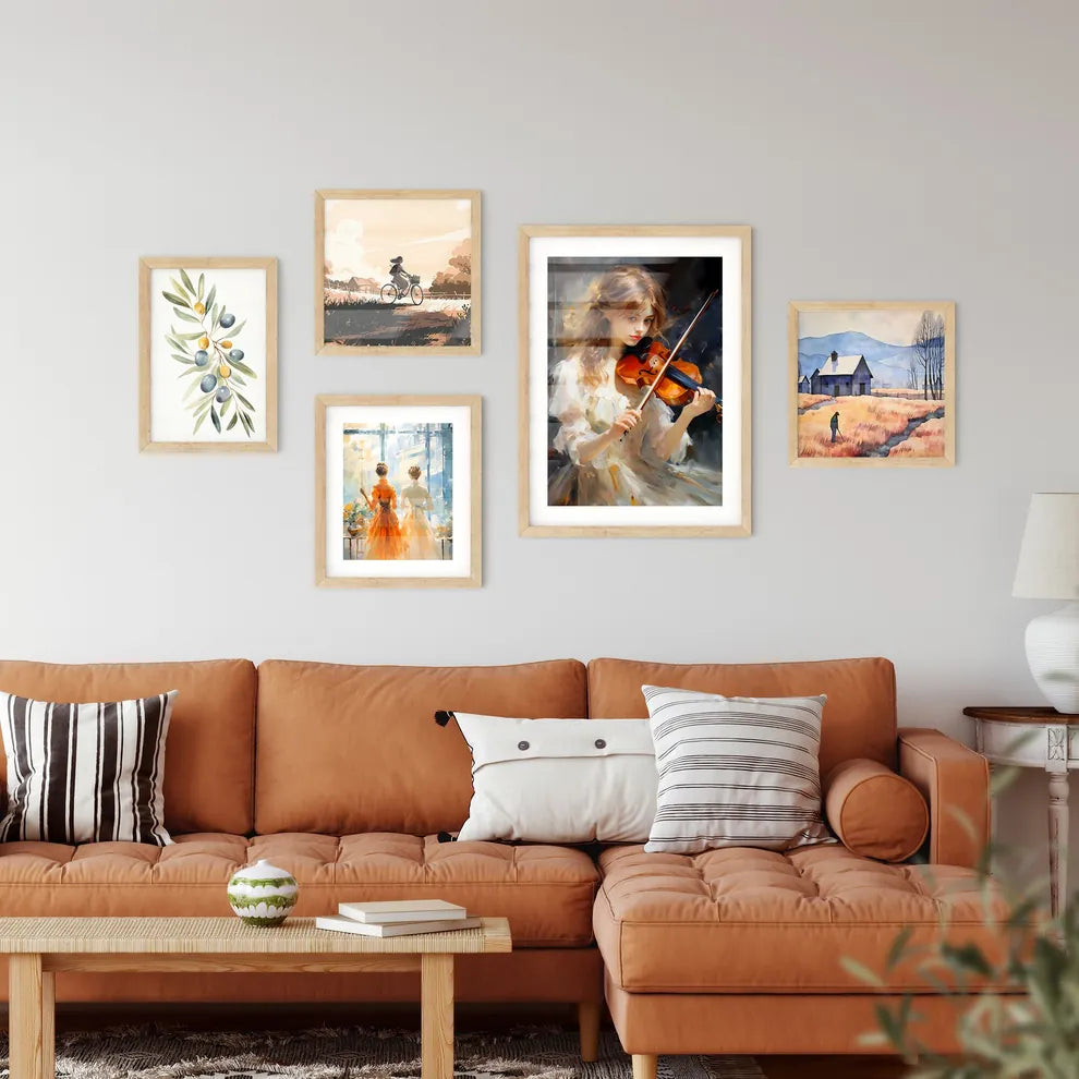 The Girl With A Violin And A Forfeit The Dou Wall Art