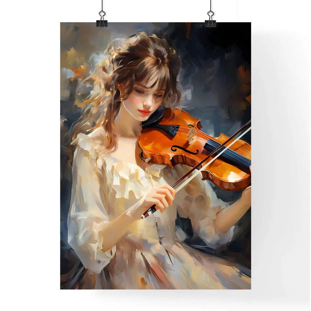 The Girl With A Violin And A Forfeit The Dou Poster