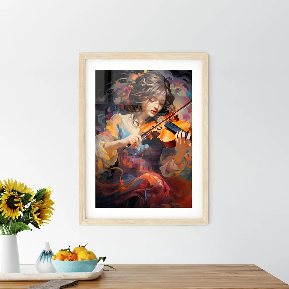 The Girl With A Violin And A Forfeit The Dou Framed Print