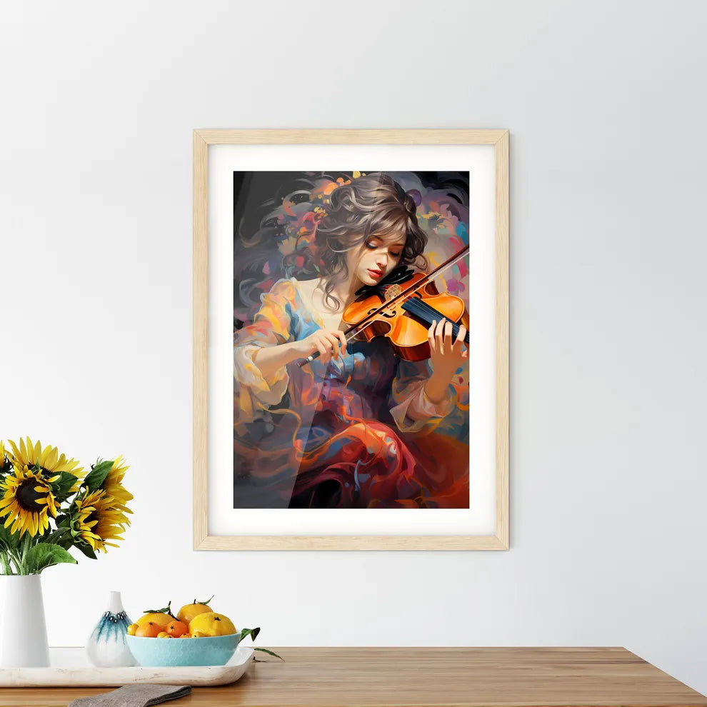 The Girl With A Violin And A Forfeit The Dou Framed Print