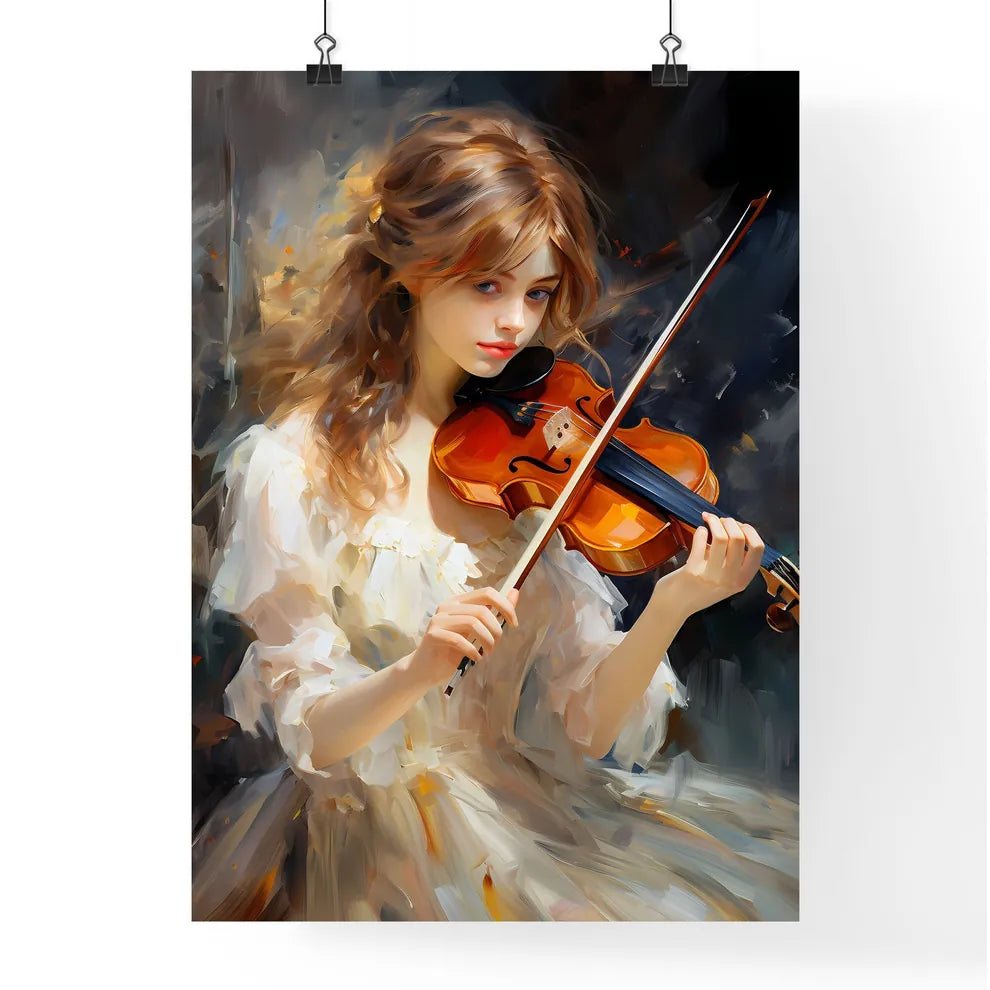 The Girl With A Violin And A Forfeit The Dou Poster