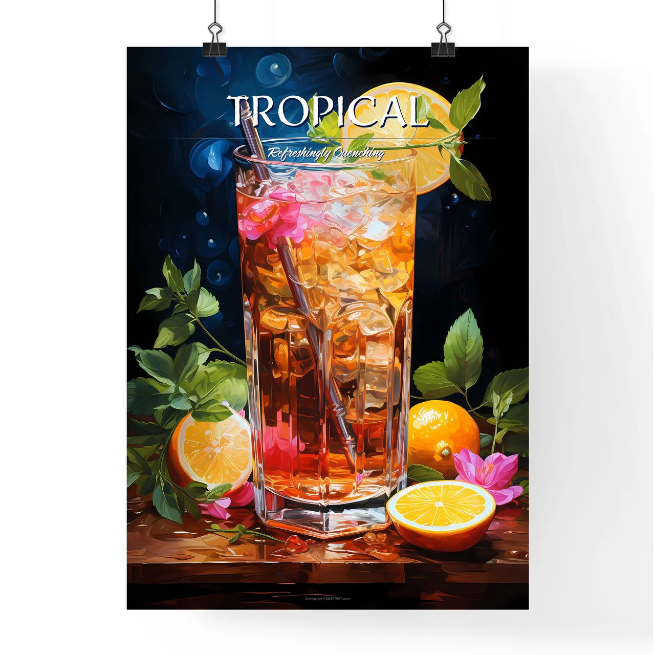 The Mai Tai Cocktail - A Glass Of Iced Tea W Poster