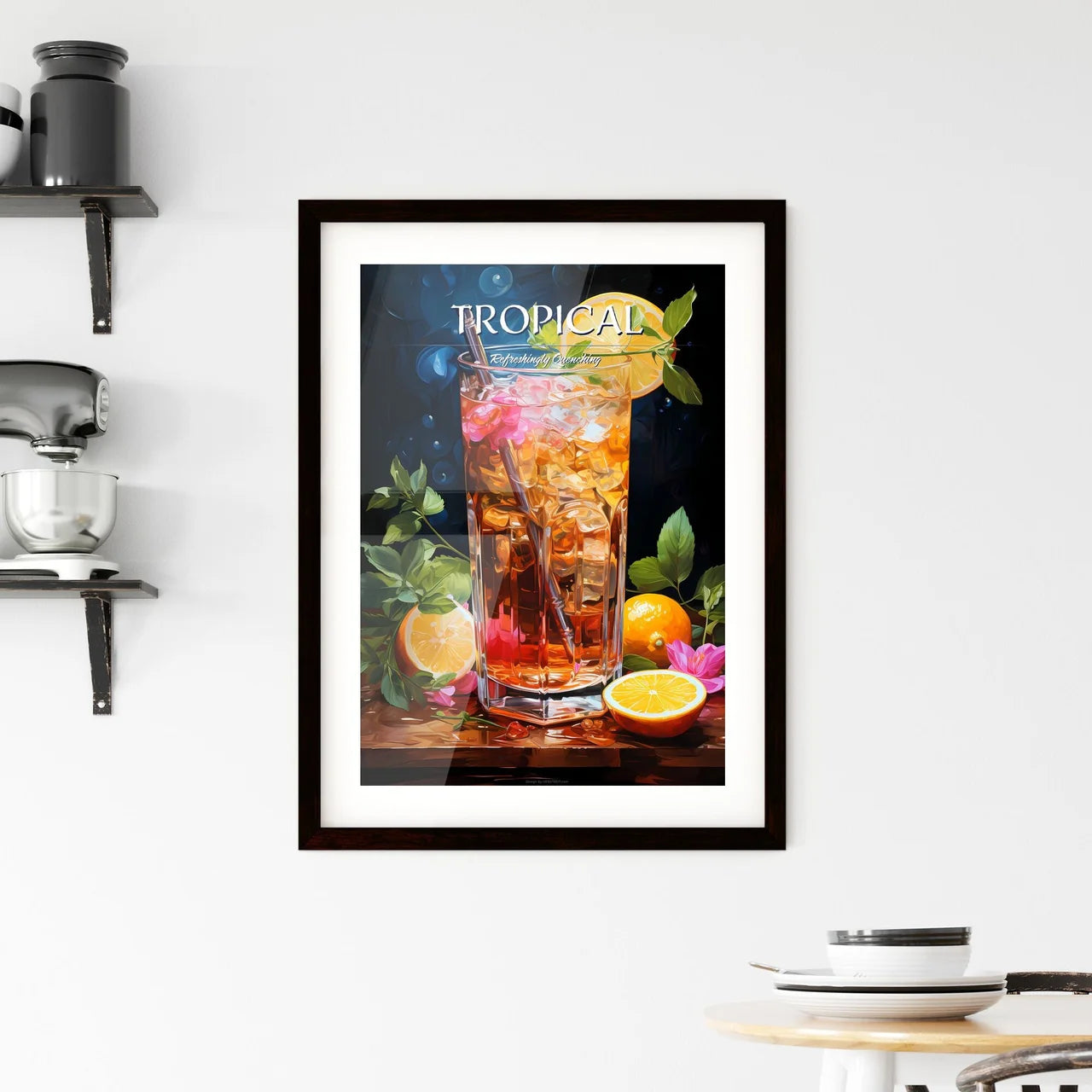 The Mai Tai Cocktail - A Glass Of Iced Tea W Framed Print