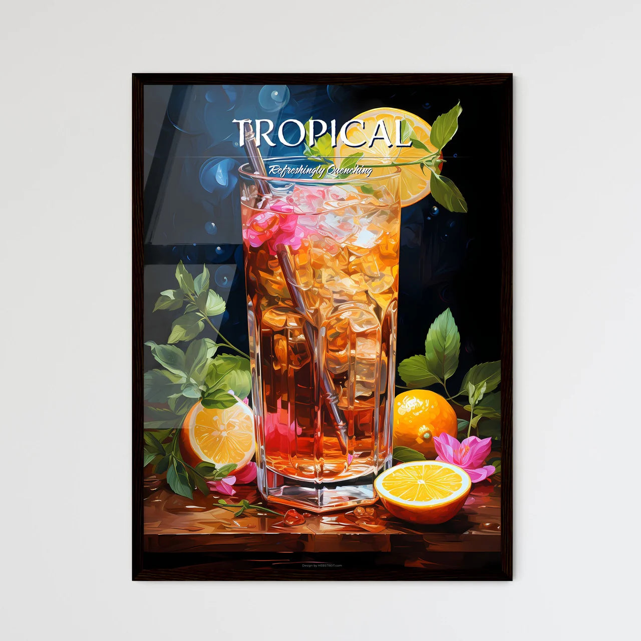 The Mai Tai Cocktail - A Glass Of Iced Tea W - Framed Art Print