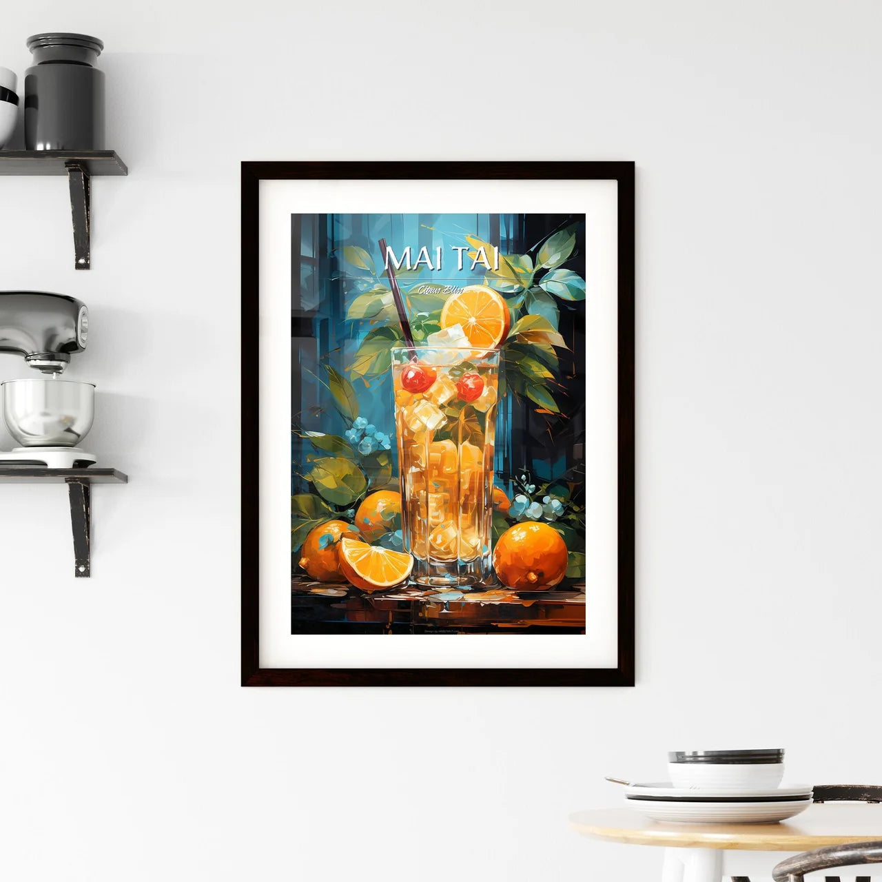 The Mai Tai Cocktail - A Glass Of Orange Jui Framed Print