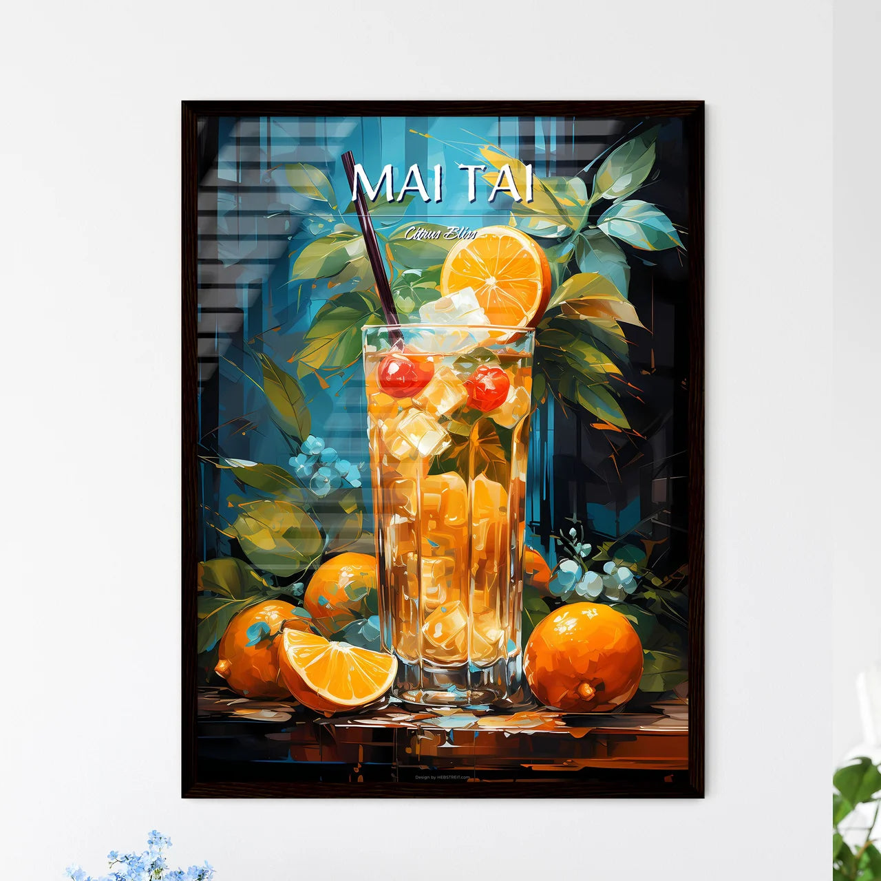 The Mai Tai Cocktail - A Glass Of Orange Jui - Framed Art Print
