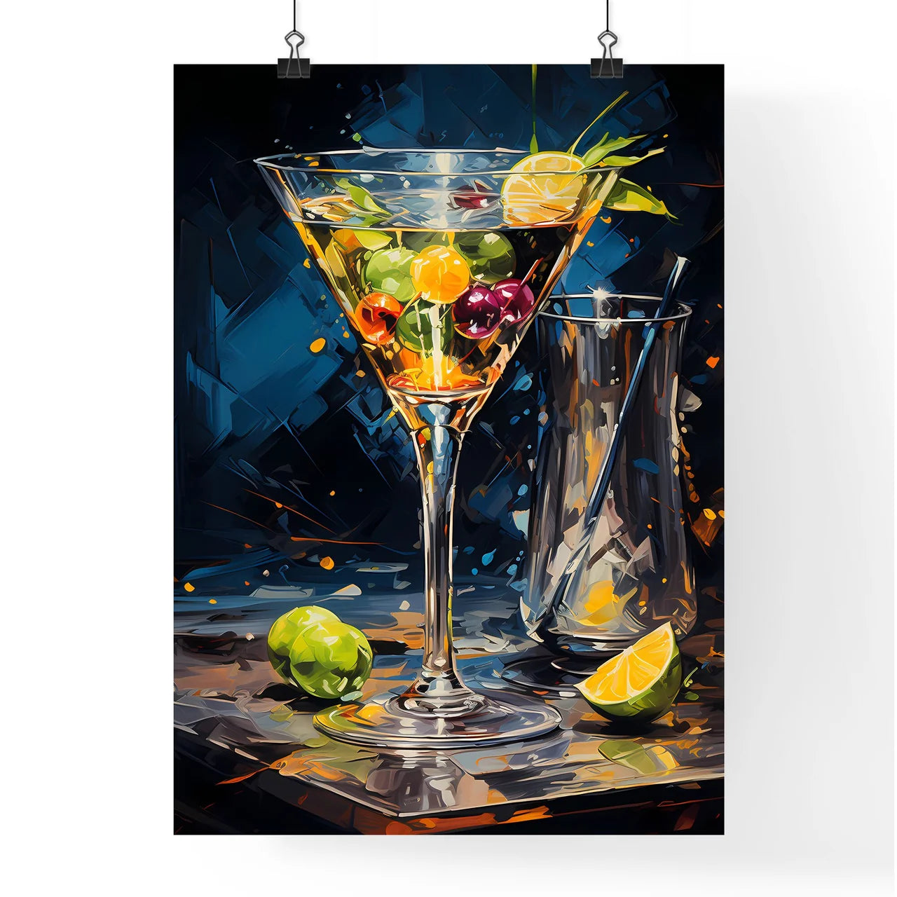 The Martini Is A Cocktail Made With Gin And  Poster