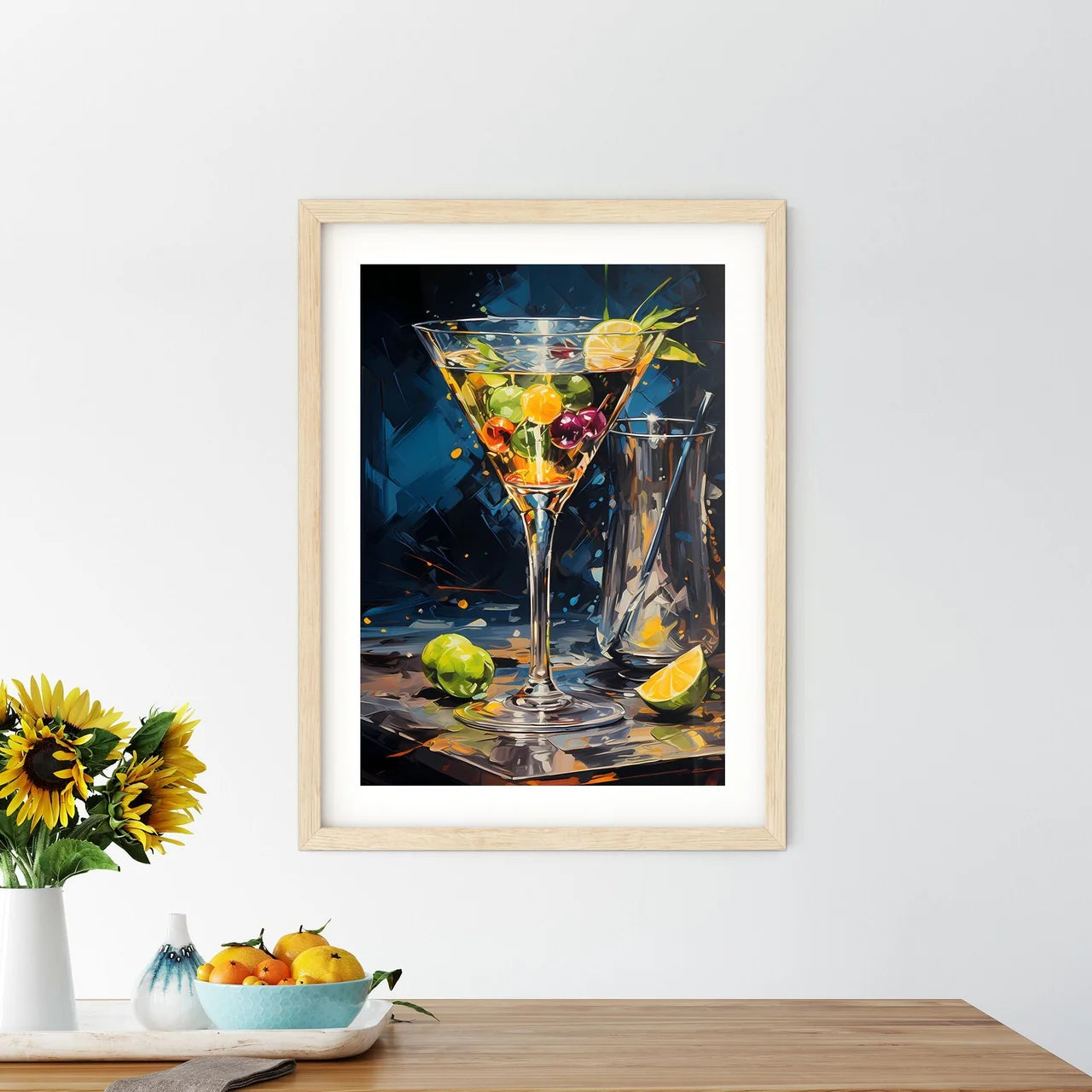 The Martini Is A Cocktail Made With Gin And  Framed Print