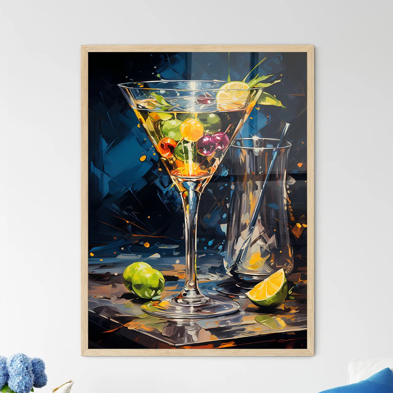 The Martini Is A Cocktail Made With Gin And  - Framed Art Print