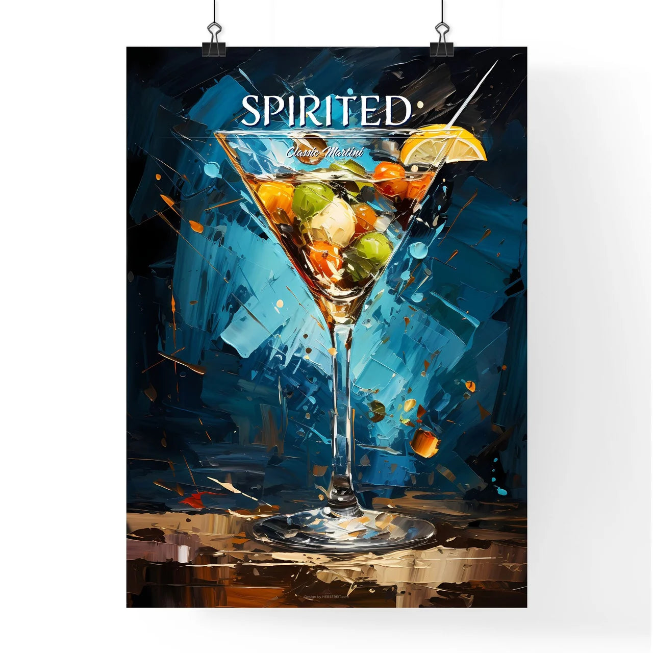 The Martini Is A Cocktail Made With Gin And  Poster