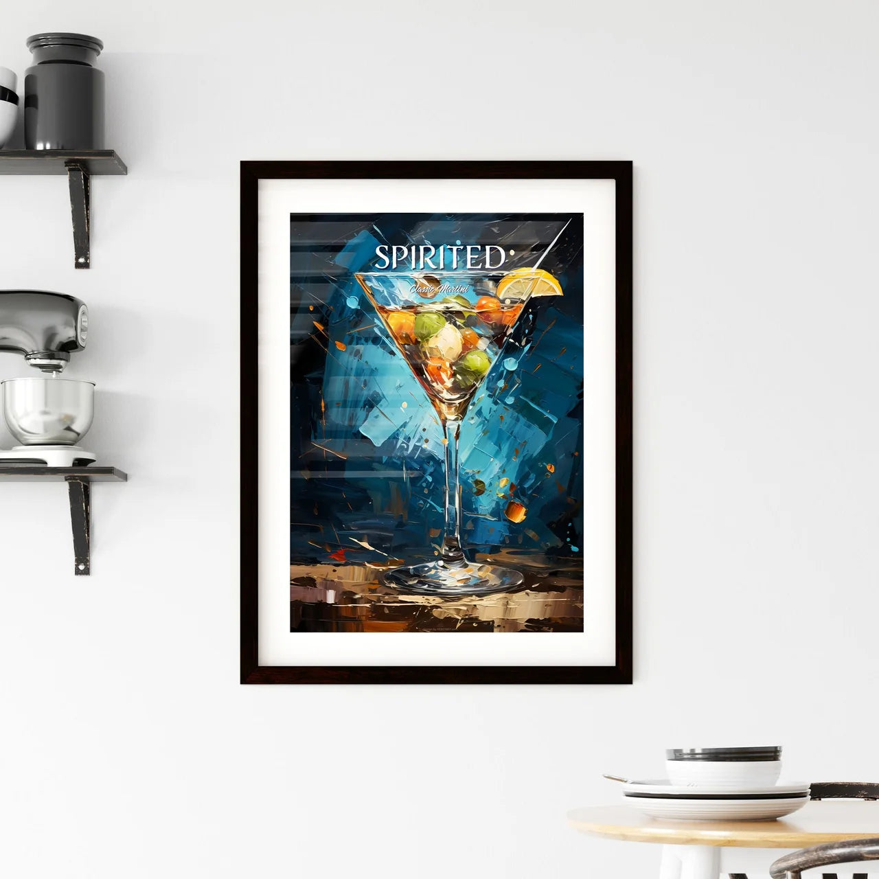 The Martini Is A Cocktail Made With Gin And  Framed Print