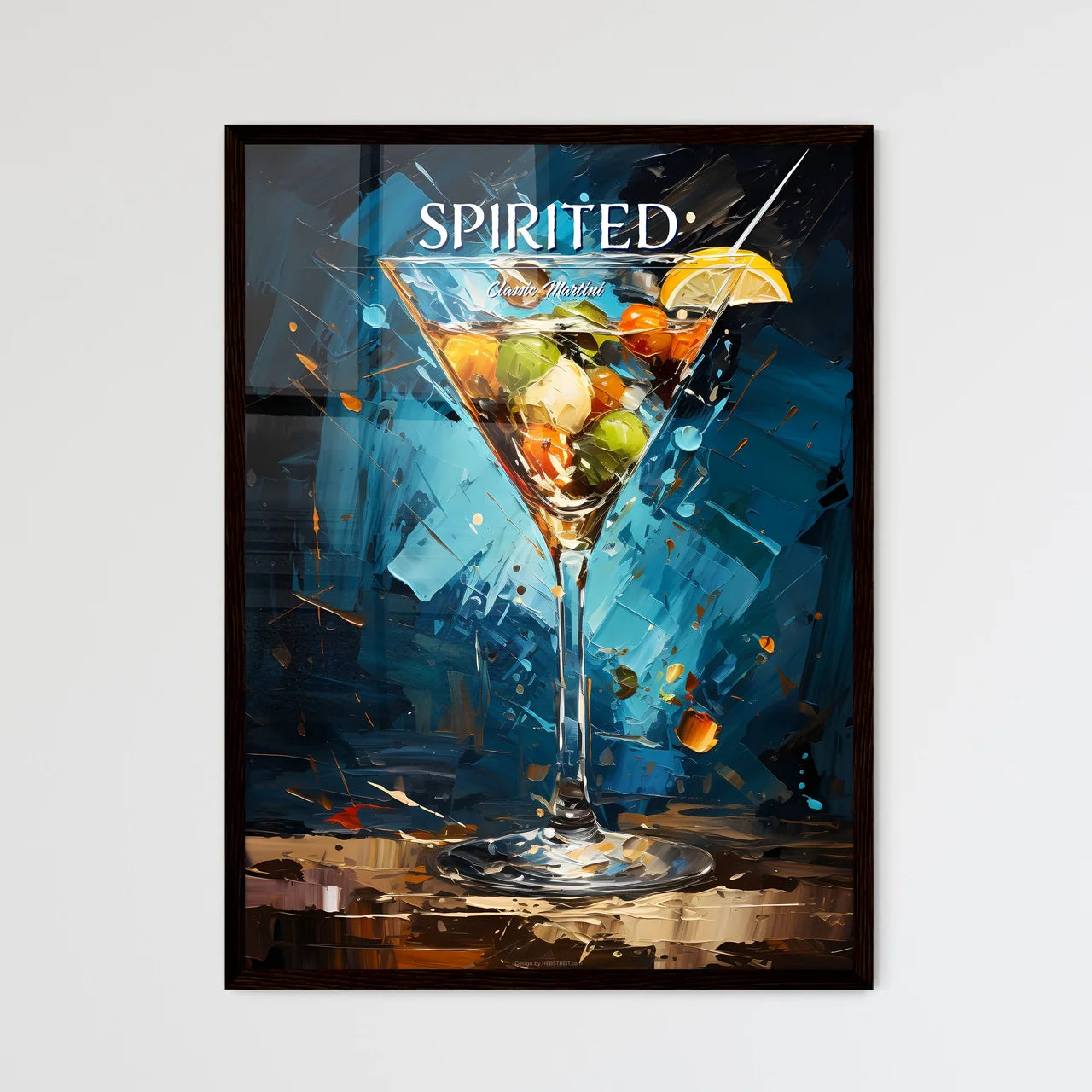 The Martini Is A Cocktail Made With Gin And  - Framed Art Print