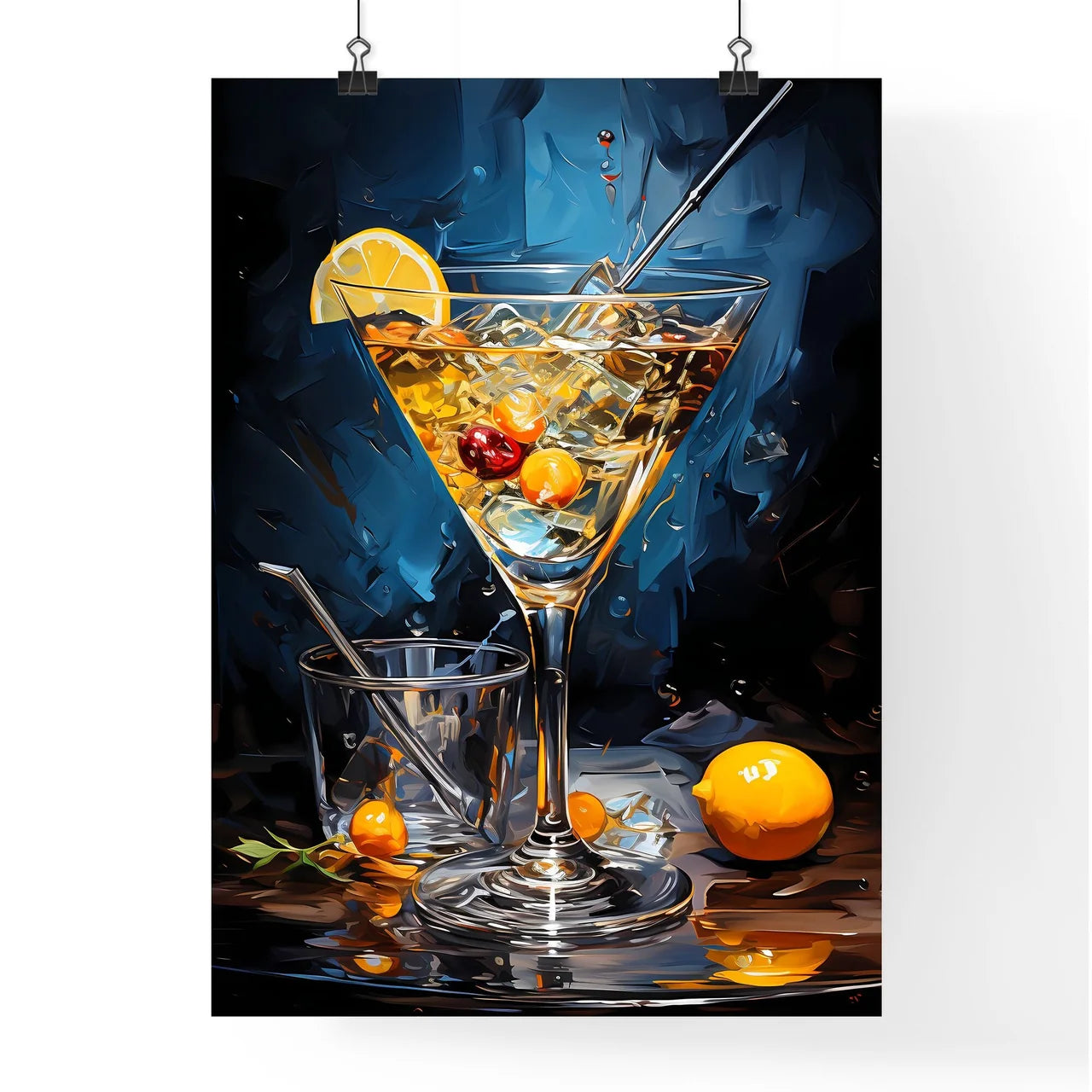 The Martini Is A Cocktail Made With Gin And  Poster