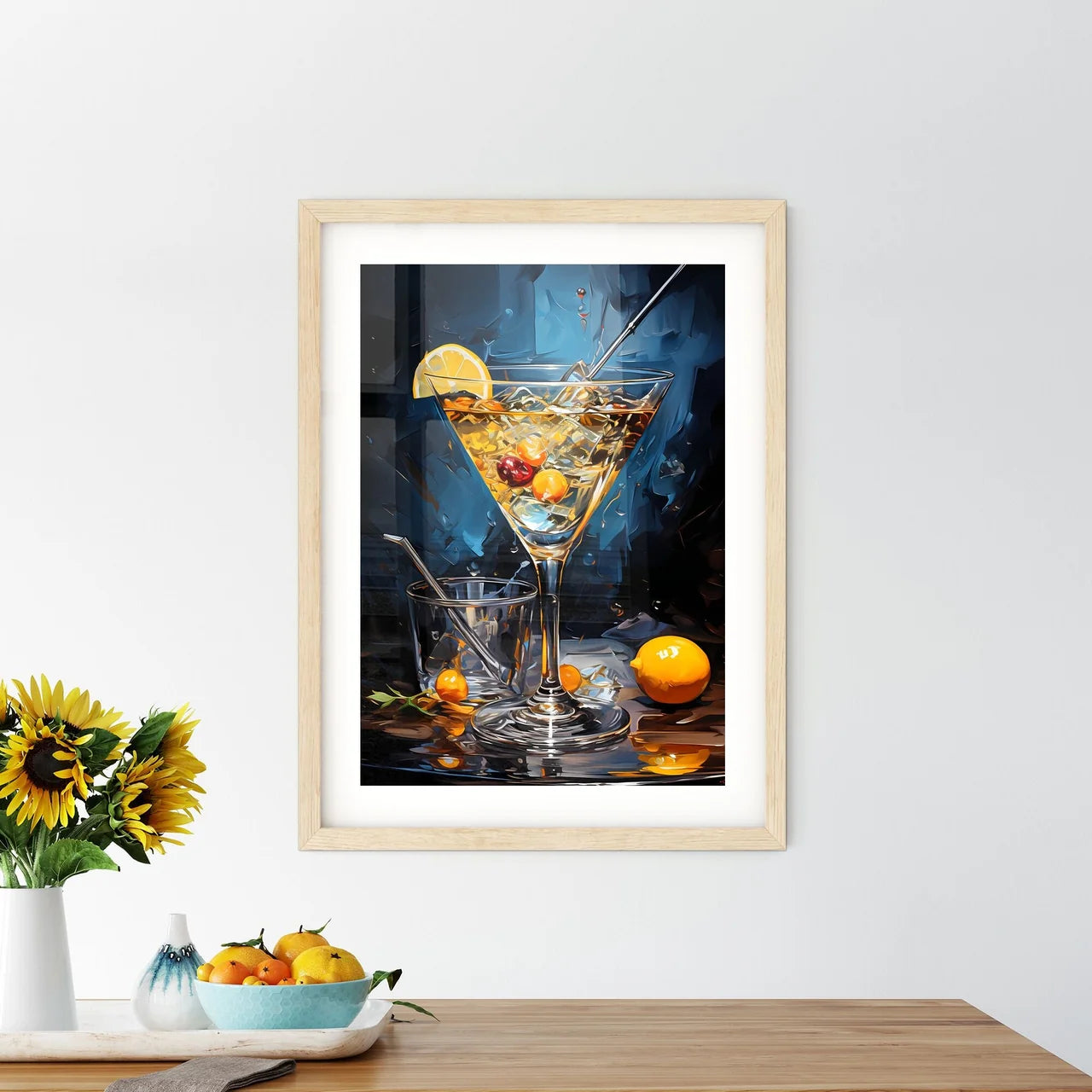 The Martini Is A Cocktail Made With Gin And  Framed Print