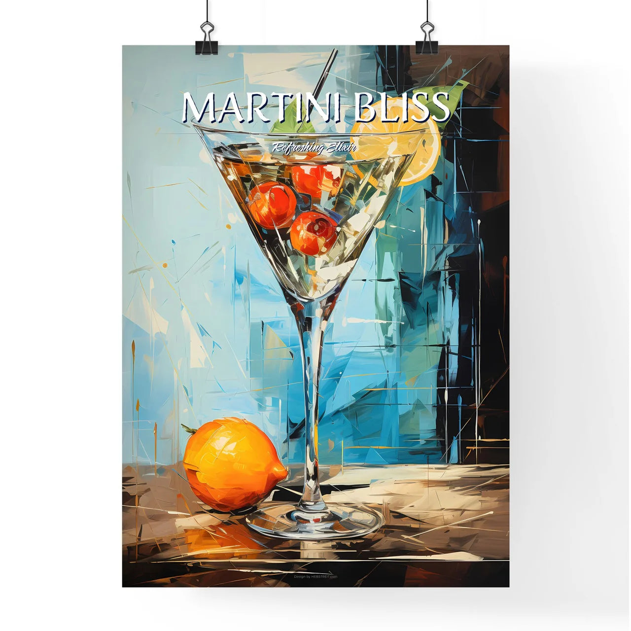 The Martini Is A Cocktail Made With Gin And  Poster