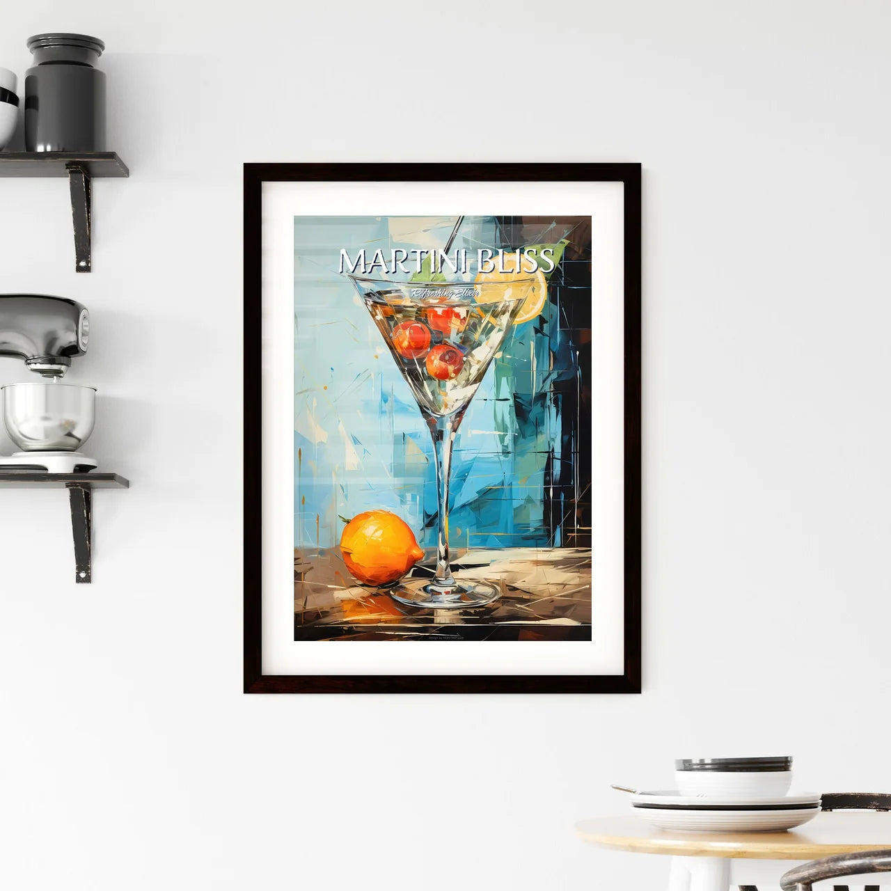 The Martini Is A Cocktail Made With Gin And  Framed Print