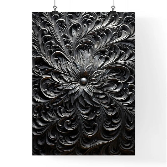 The Metallic Silver Pattern Of A Dome  Poster
