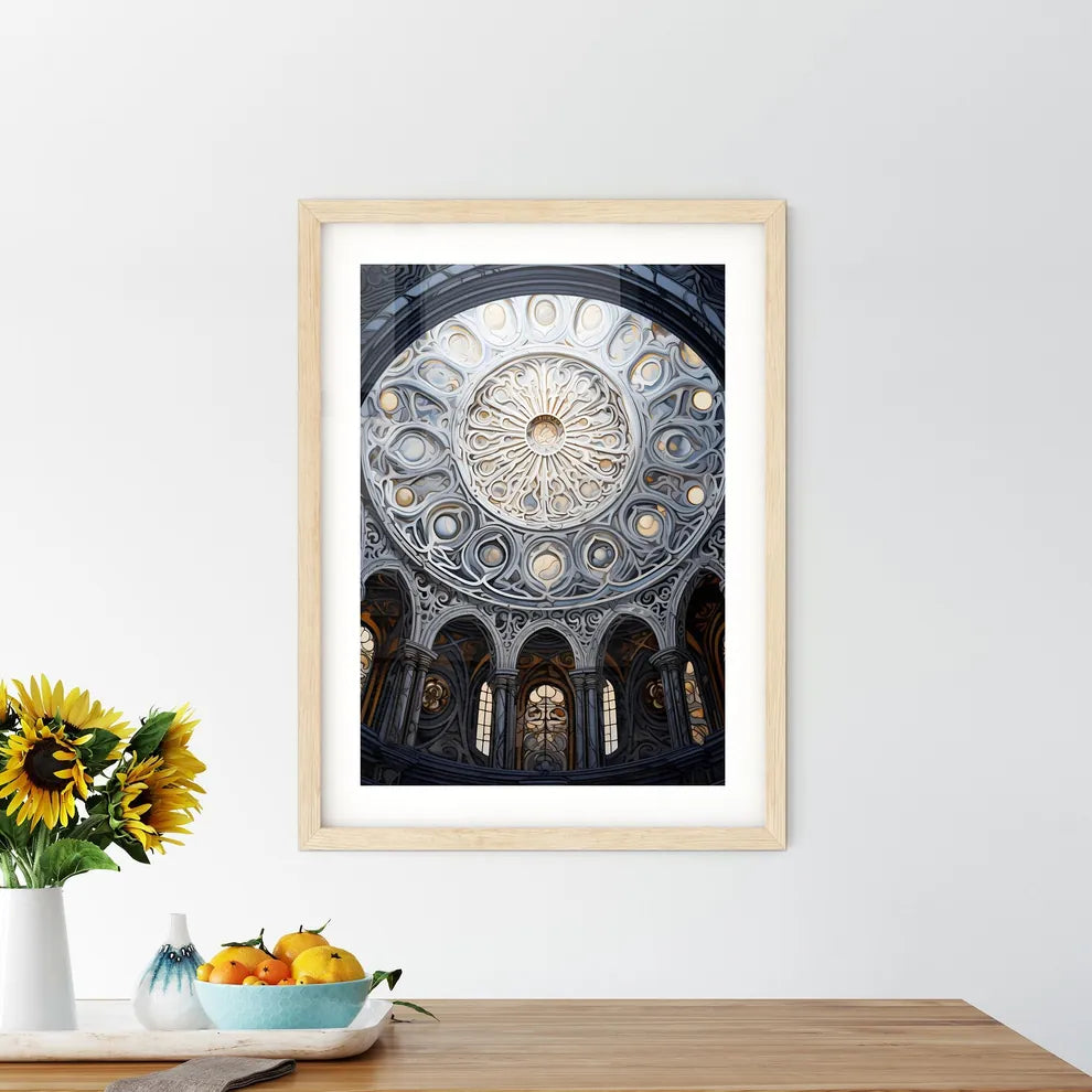 The Metallic Silver Pattern Of A Dome - A Ci Framed Print