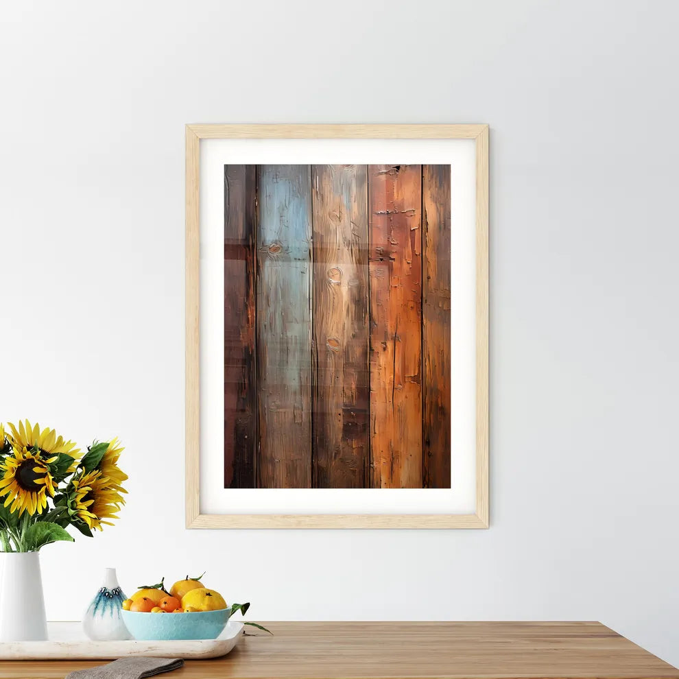 The Old Brown Wooden Wall - A Close Up Of A Wood Wall Custom Print